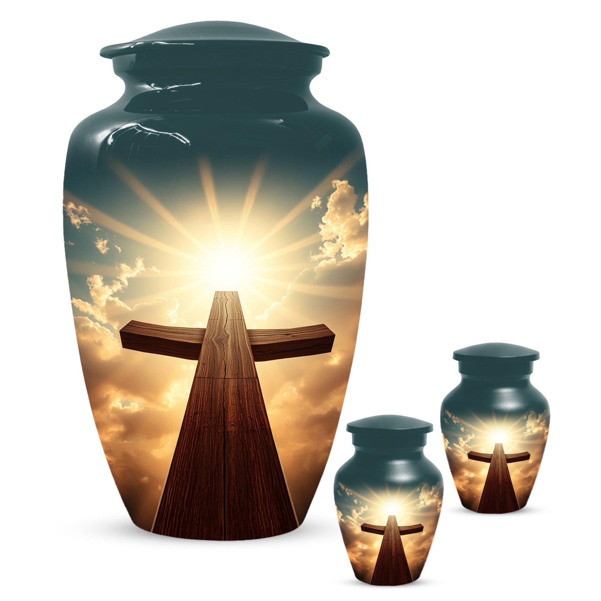 Christian Cross Cremation Urn for Ashes – Custom Religious Memorial Urns for Men & Women