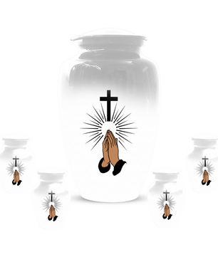 Christian Cross Urn for Human Ashes, Religious Cremation Urn