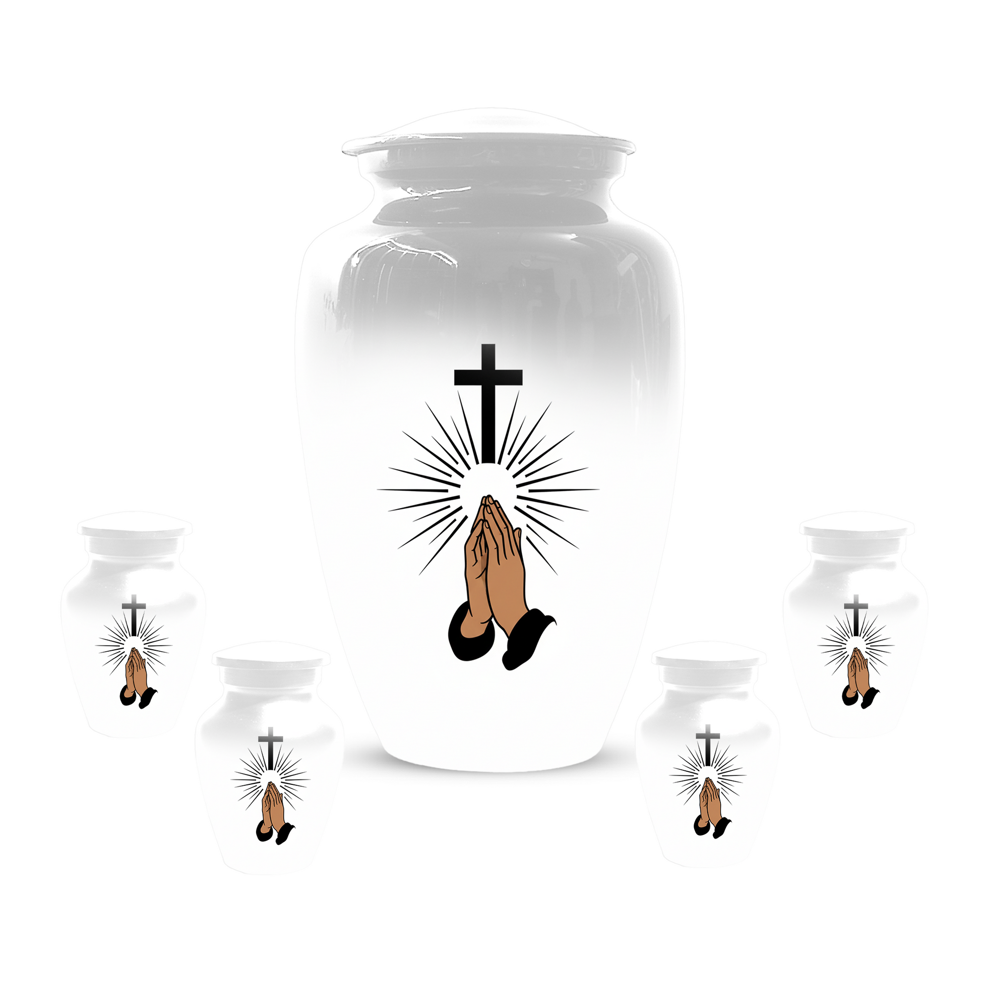 Christian Cross Urn for Human Ashes, Religious Cremation Urn