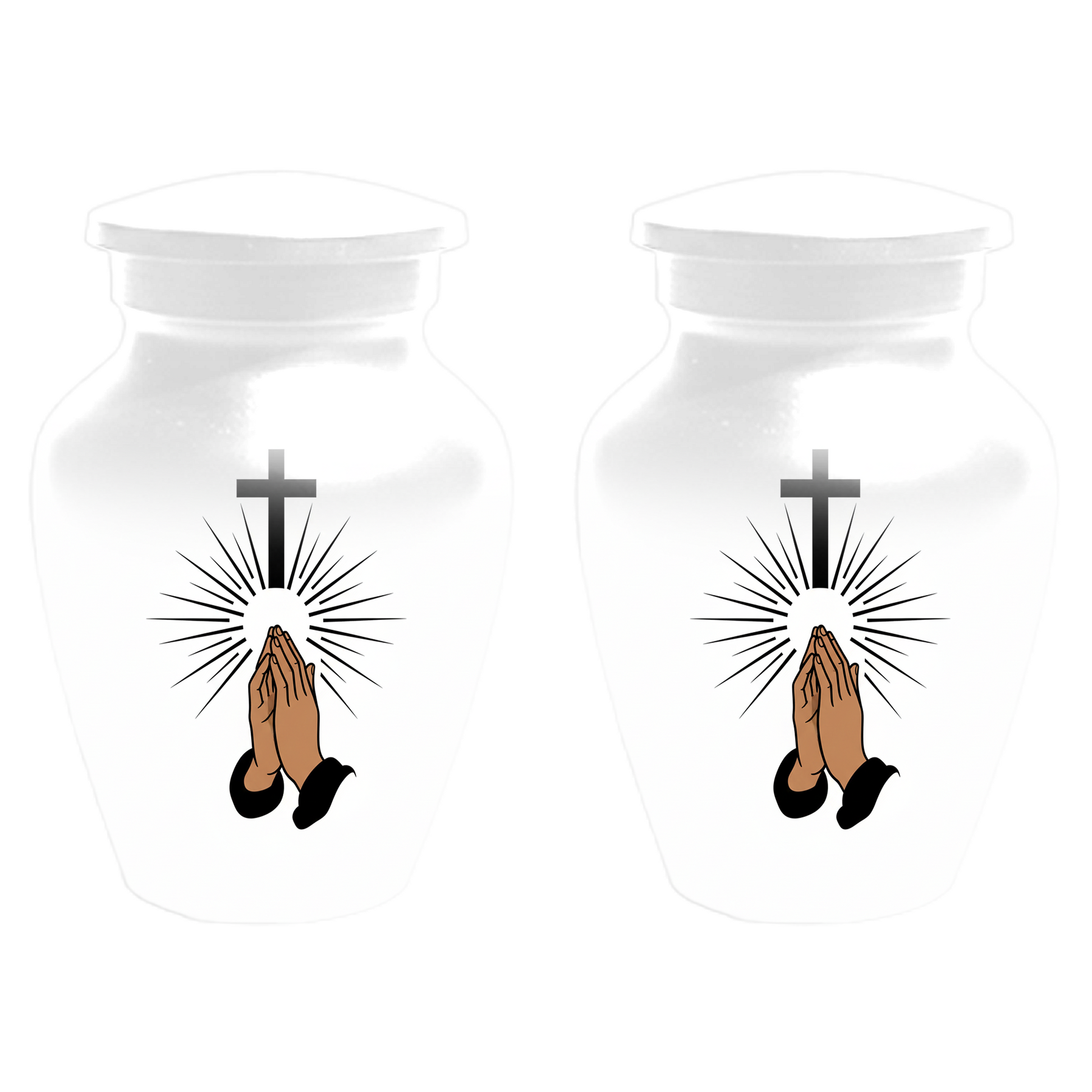 Christian Cross Urn for Human Ashes, Religious Cremation Urn