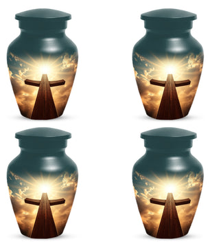 Christian Cross Cremation Urn for Ashes – Custom Religious Memorial Urns for Men & Women