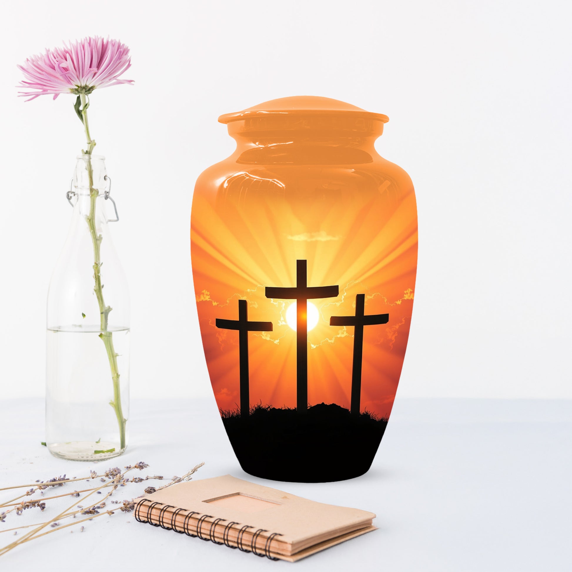Three Crosses Cremation Urn for Ashes – Christian Memorial  Urns | Religious Keepsake