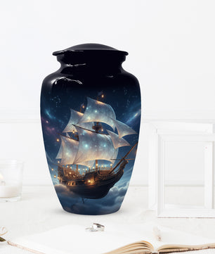 Nautical Ship Urns for Dad –  Sailing Ship Memorial Urn for Father Ashes