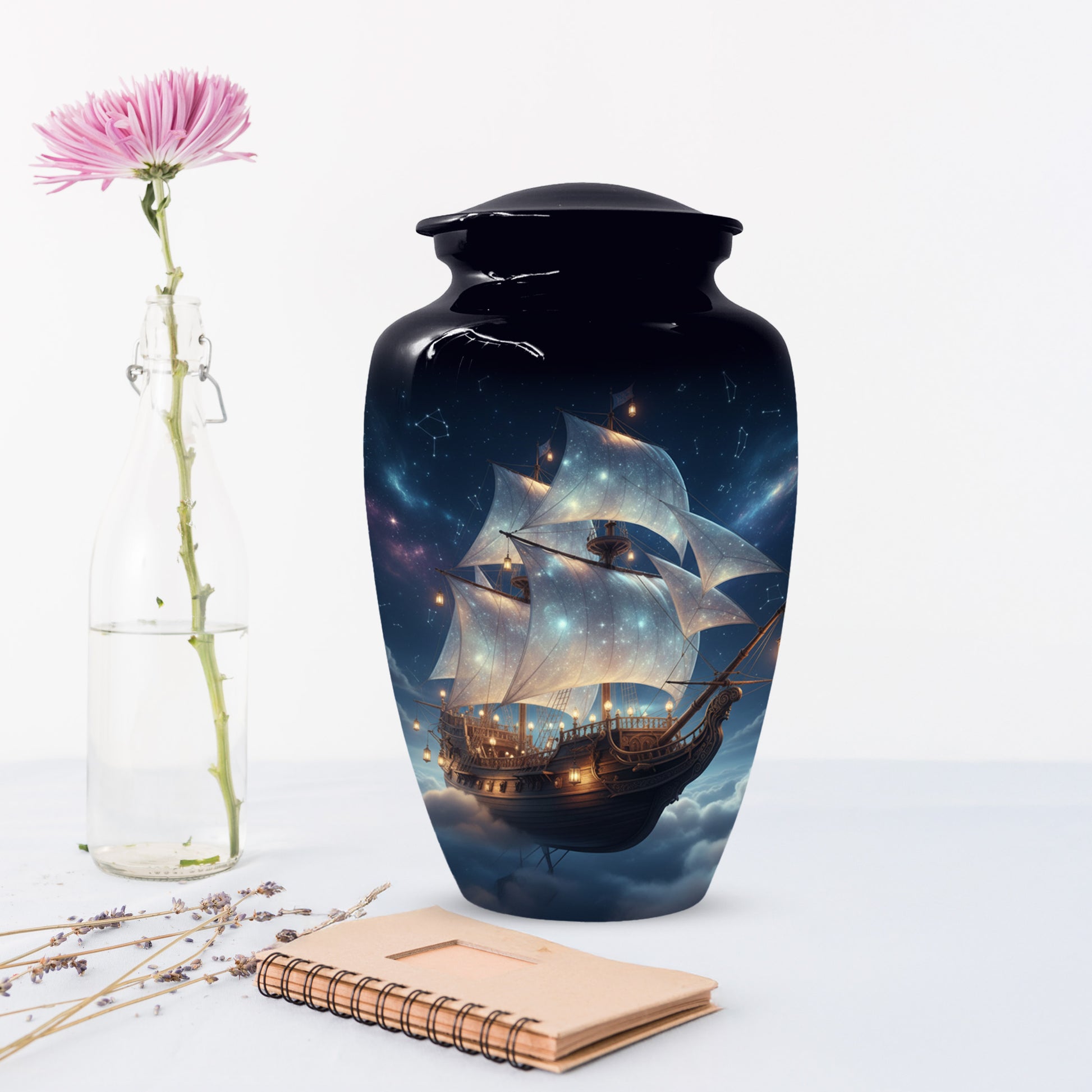 Nautical Ship Urns for Dad –  Sailing Ship Memorial Urn for Father Ashes