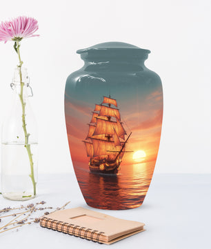 Sailing Ship Urns for Dad – Personalized KLeepsake for Dad | Nautical Memorial Urn for Father Ashes