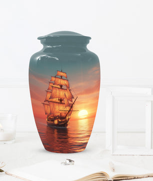 Sailing Ship Urns for Dad – Personalized KLeepsake for Dad | Nautical Memorial Urn for Father Ashes