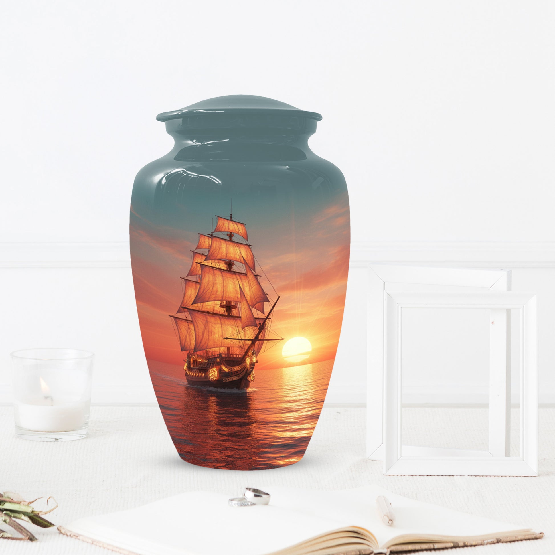Sailing Ship Urns for Dad – Personalized KLeepsake for Dad | Nautical Memorial Urn for Father Ashes