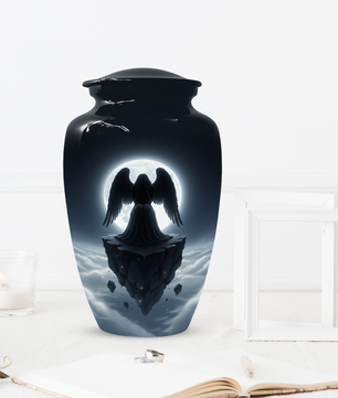 Personalized Angel Urn for Mom – Moonlight Guardian Angel Cremation Urn for Ashes