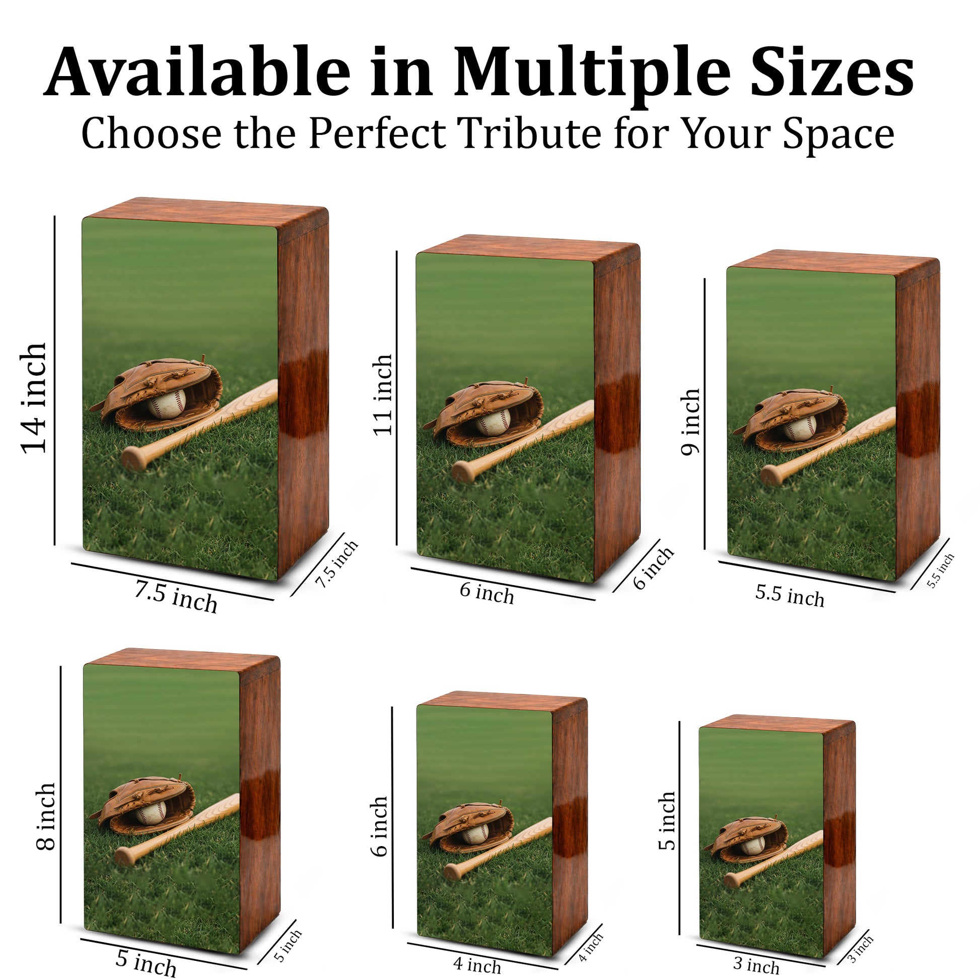 Baseball Bat Urn For Male Ashes - Sports Cremation Urns For Dad