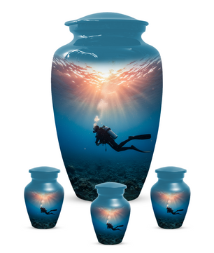 Personalized Scuba Diving Urn for Dad – Custom Diver Cremation Urns  for Male Ashes