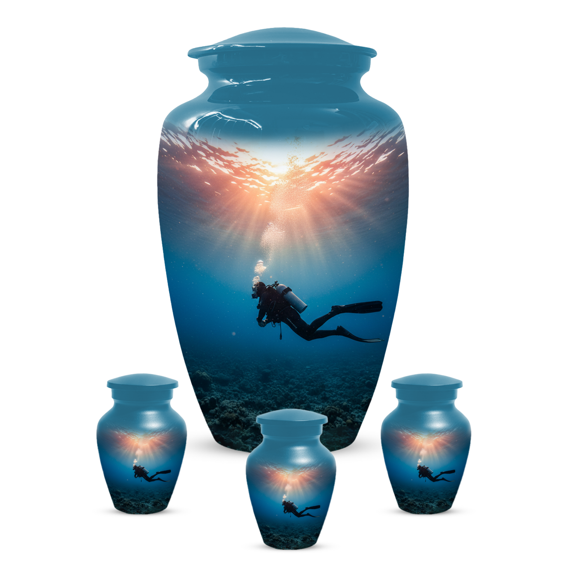 Personalized Scuba Diving Urn for Dad – Custom Diver Cremation Urns  for Male Ashes
