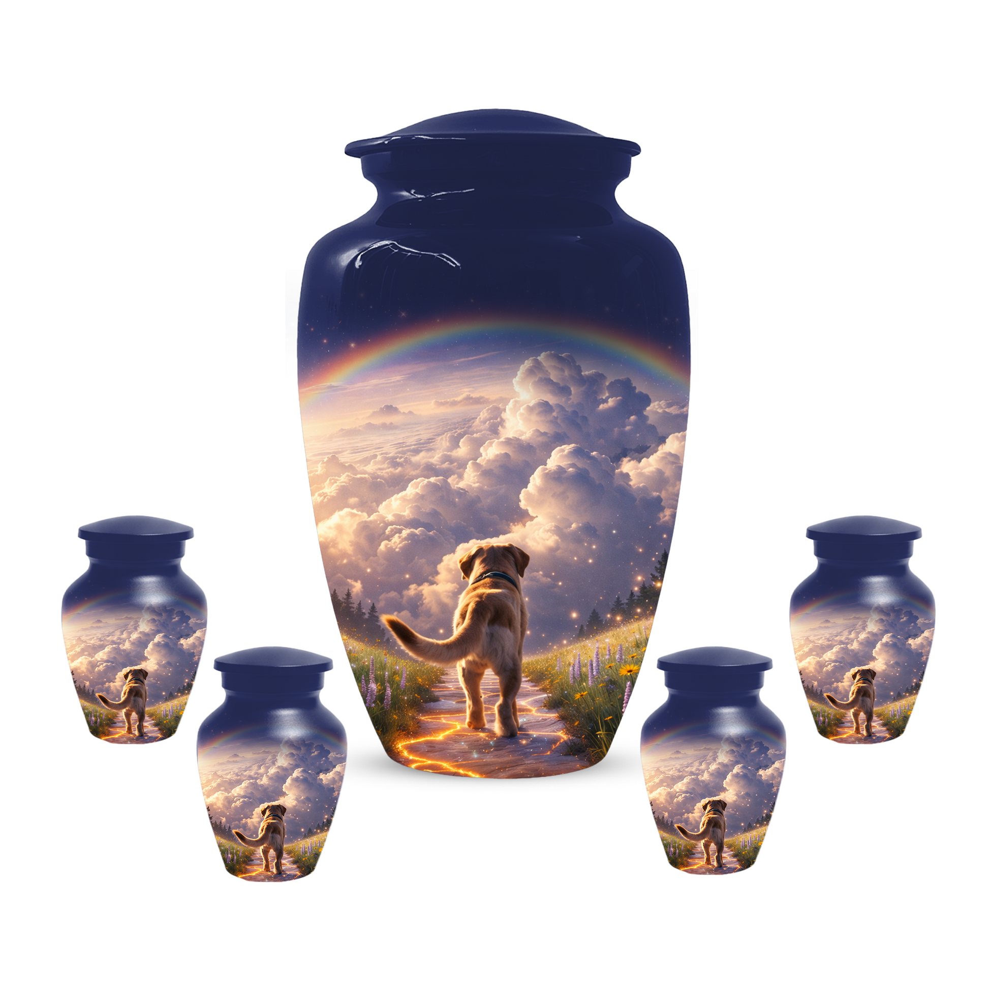 Rainbow Bridge Dog Memorial Urn for Mom or Dad | Pet Memorial Cremation Urn for Human Ashes