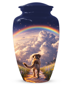 Rainbow Bridge Dog Memorial Urn for Mom or Dad | Pet Memorial Cremation Urn for Human Ashes