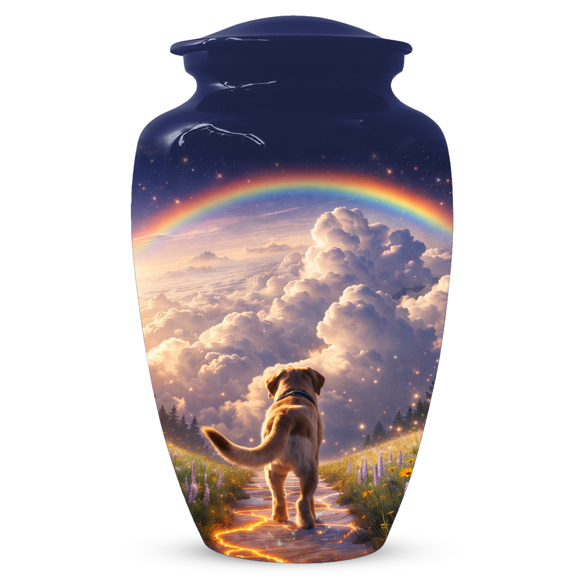 Rainbow Bridge Dog Memorial Urn for Mom or Dad | Pet Memorial Cremation Urn for Human Ashes