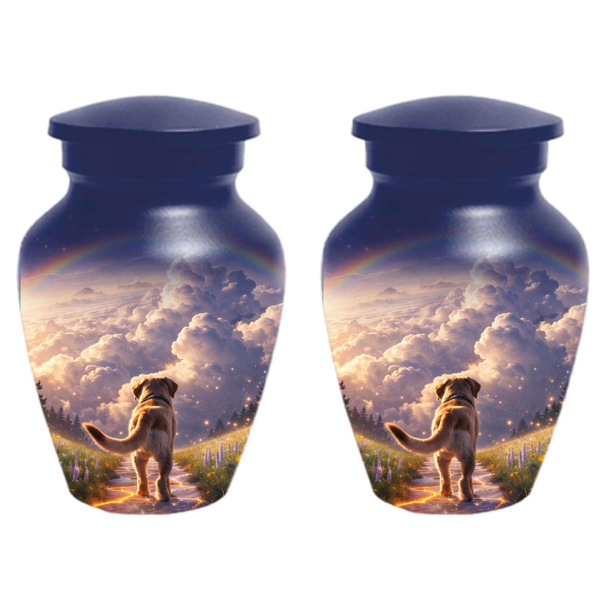 Rainbow Bridge Dog Memorial Urn for Mom or Dad | Pet Memorial Cremation Urn for Human Ashes