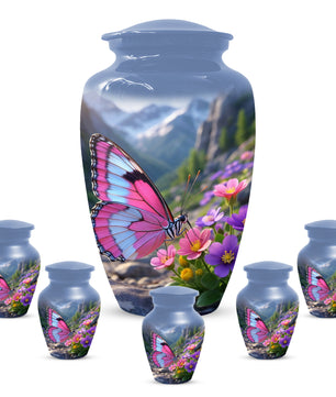 Beautiful Butterfly Keepsake Urn for Mom -  Personalized Memorial Cremation Urns for Women