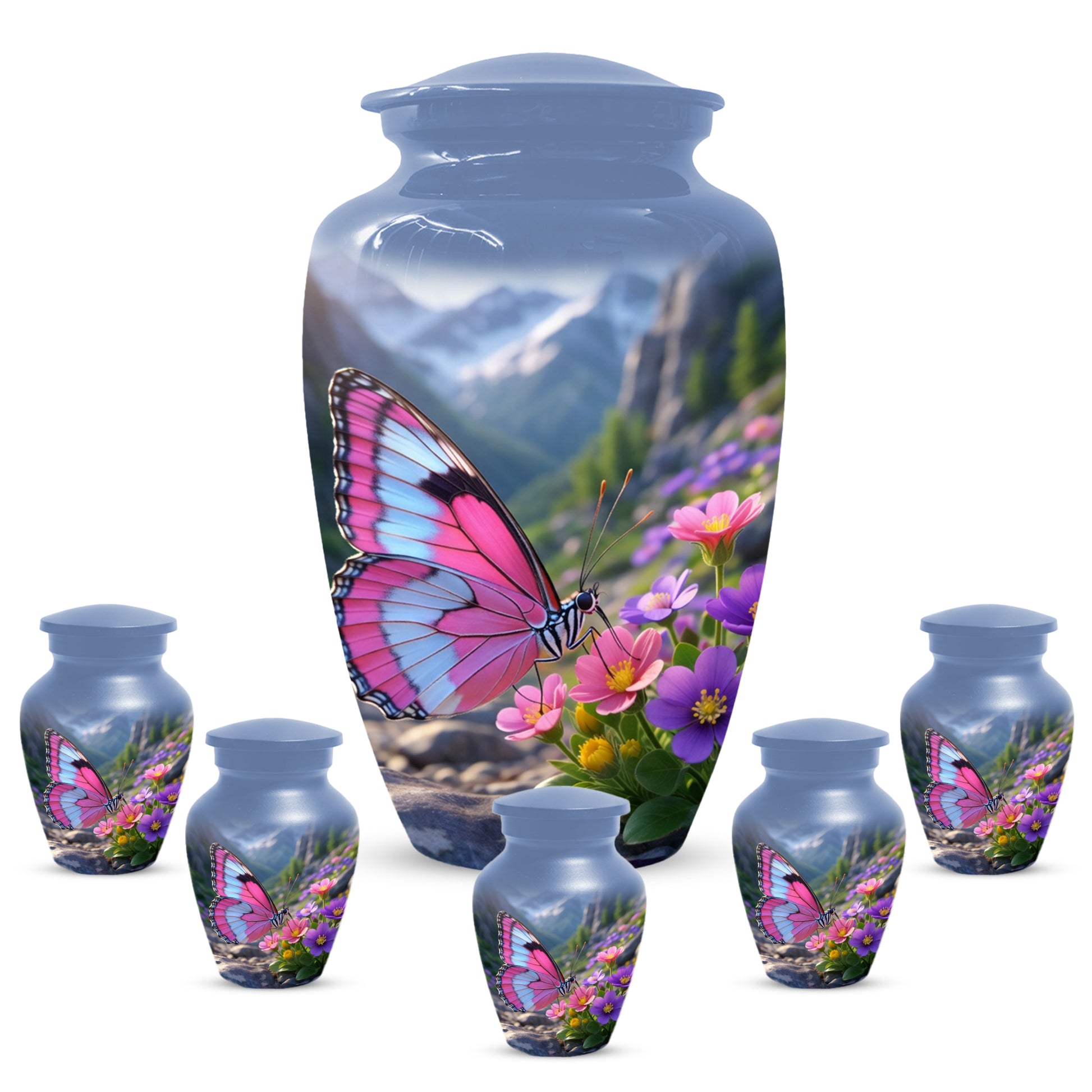 Beautiful Butterfly Keepsake Urn for Mom -  Personalized Memorial Cremation Urns for Women