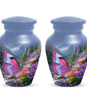 Beautiful Butterfly Keepsake Urn for Mom -  Personalized Memorial Cremation Urns for Women