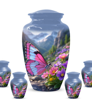 Beautiful Butterfly Keepsake Urn for Mom -  Personalized Memorial Cremation Urns for Women