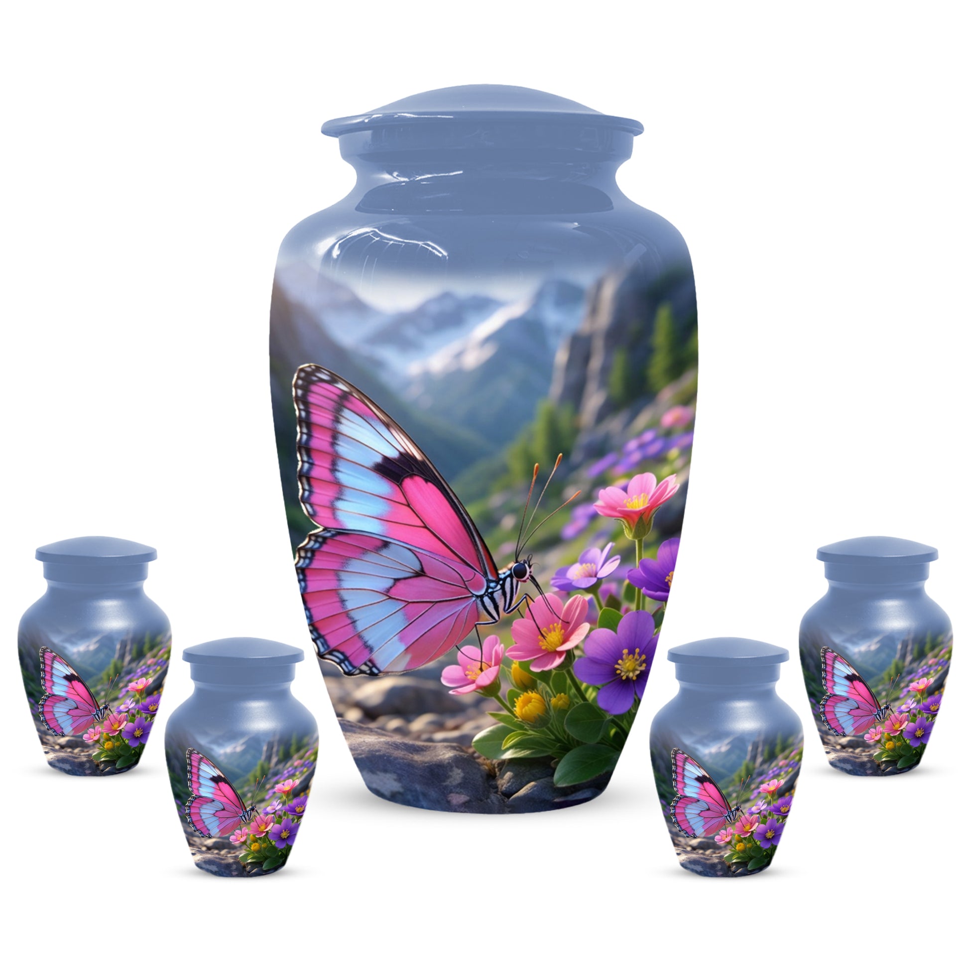 Beautiful Butterfly Keepsake Urn for Mom -  Personalized Memorial Cremation Urns for Women