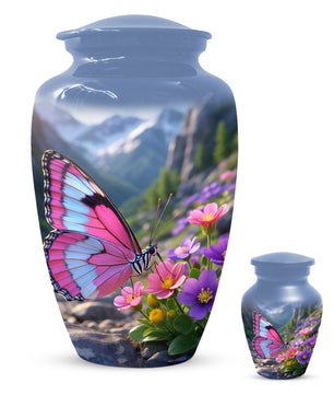 Beautiful Butterfly Keepsake Urn for Mom -  Personalized Memorial Cremation Urns for Women
