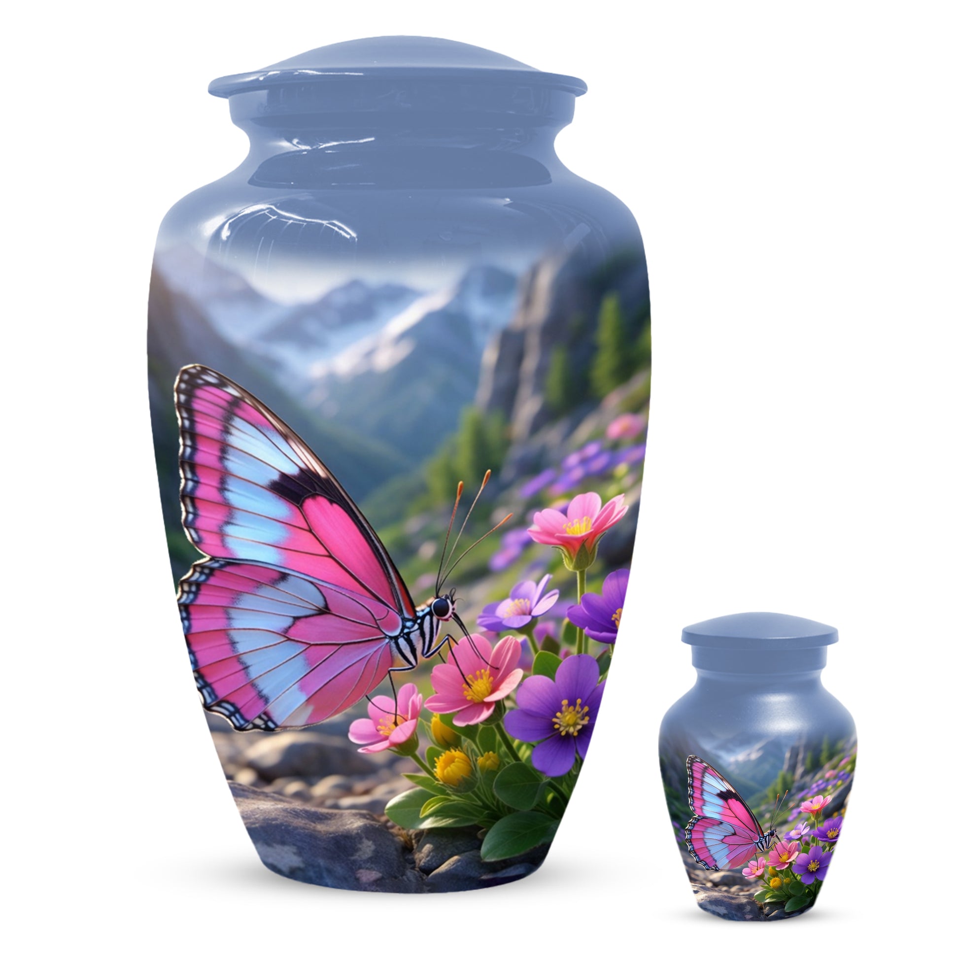 Beautiful Butterfly Keepsake Urn for Mom -  Personalized Memorial Cremation Urns for Women