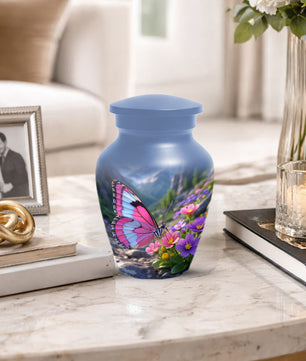 Beautiful Butterfly Keepsake Urn for Mom -  Personalized Memorial Cremation Urns for Women