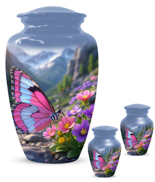 Beautiful Butterfly Keepsake Urn for Mom -  Personalized Memorial Cremation Urns for Women