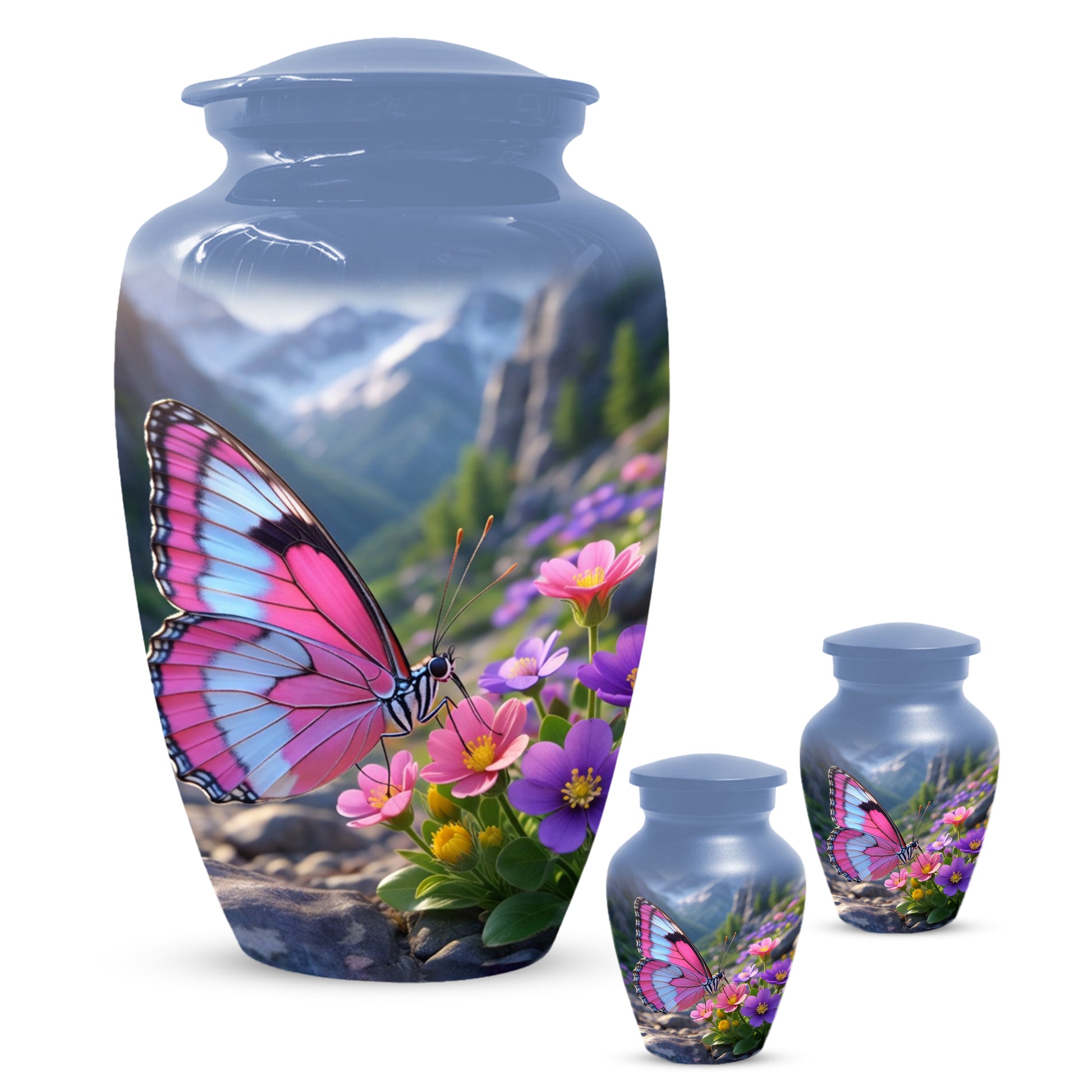 Beautiful Butterfly Keepsake Urn for Mom -  Personalized Memorial Cremation Urns for Women