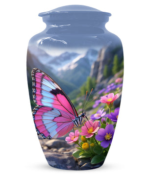 Beautiful Butterfly Keepsake Urn for Mom -  Personalized Memorial Cremation Urns for Women