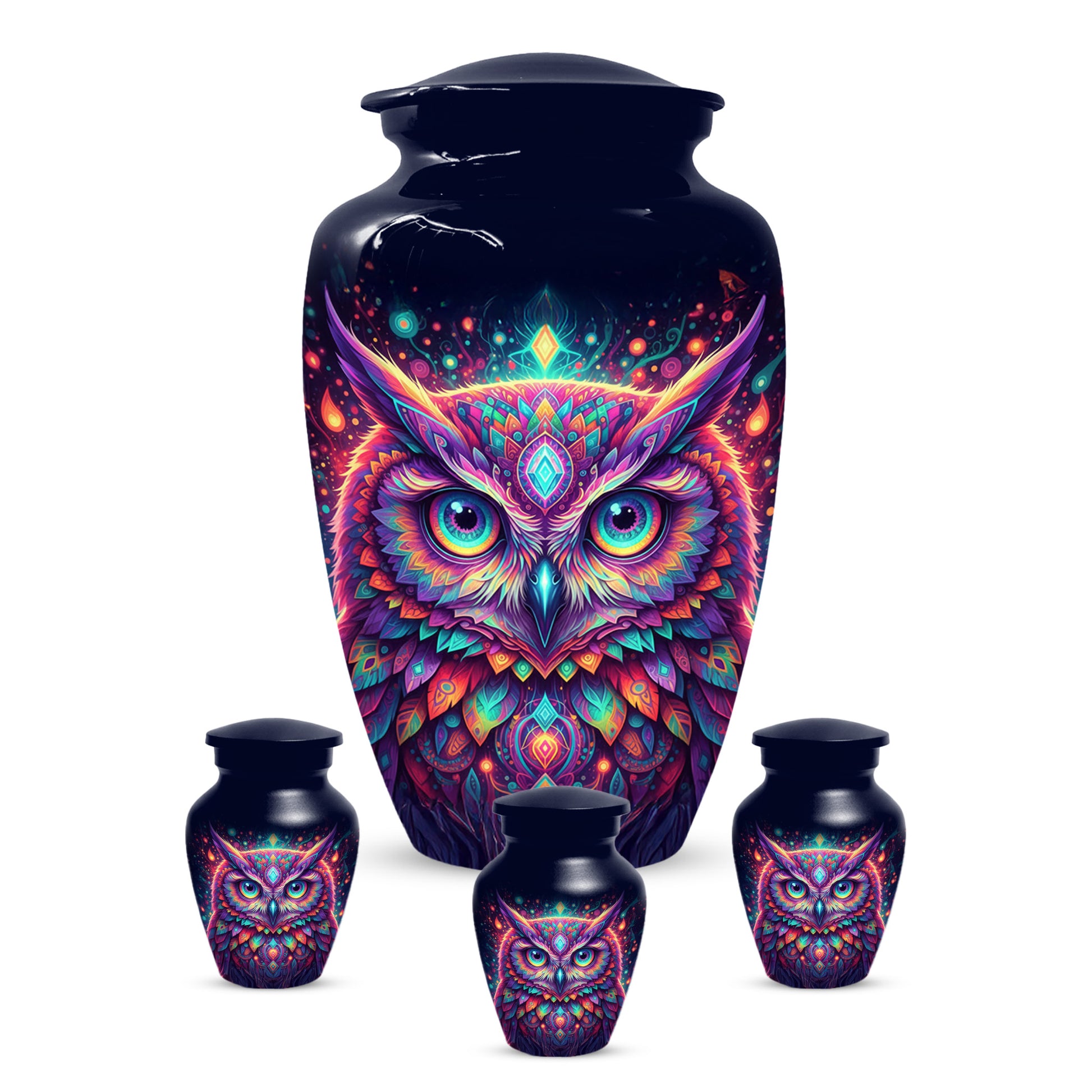 Owl Cremation Urn for Ashes – Custom Colorful Owl Memorial Urns for Mom& Dad -Women & Men