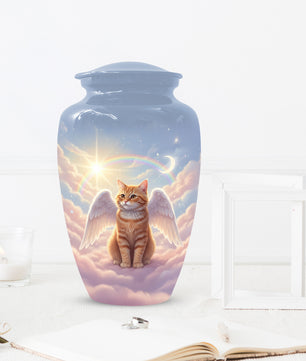 Cat Wing Urn for Adult Ashes | Angel Cat Cremation Urn & Memorial Urn