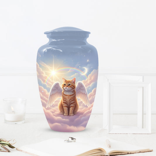 Cat Wing Urn for Adult Ashes | Angel Cat Cremation Urn & Memorial Urn