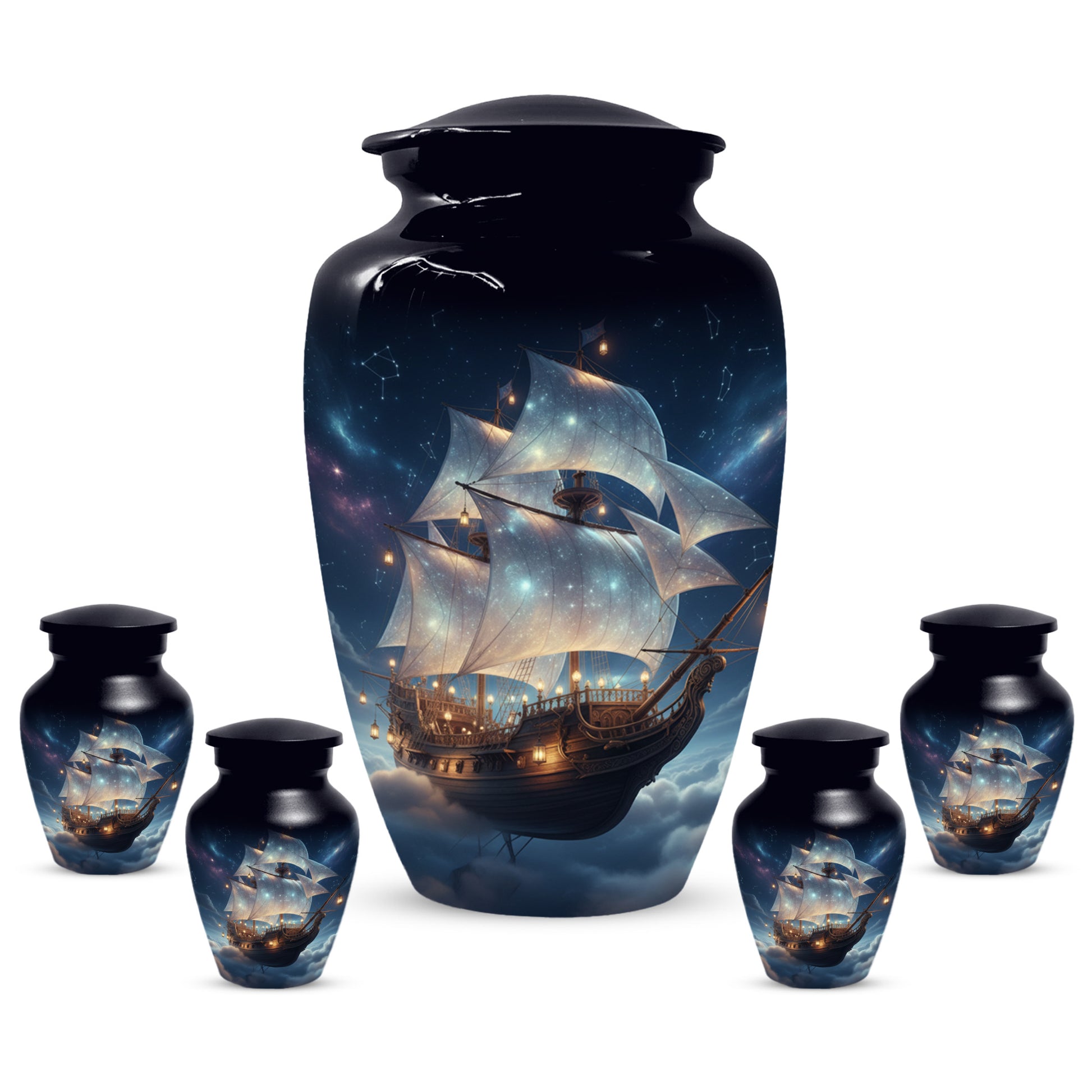 Nautical Ship Urns for Dad –  Sailing Ship Memorial Urn for Father Ashes