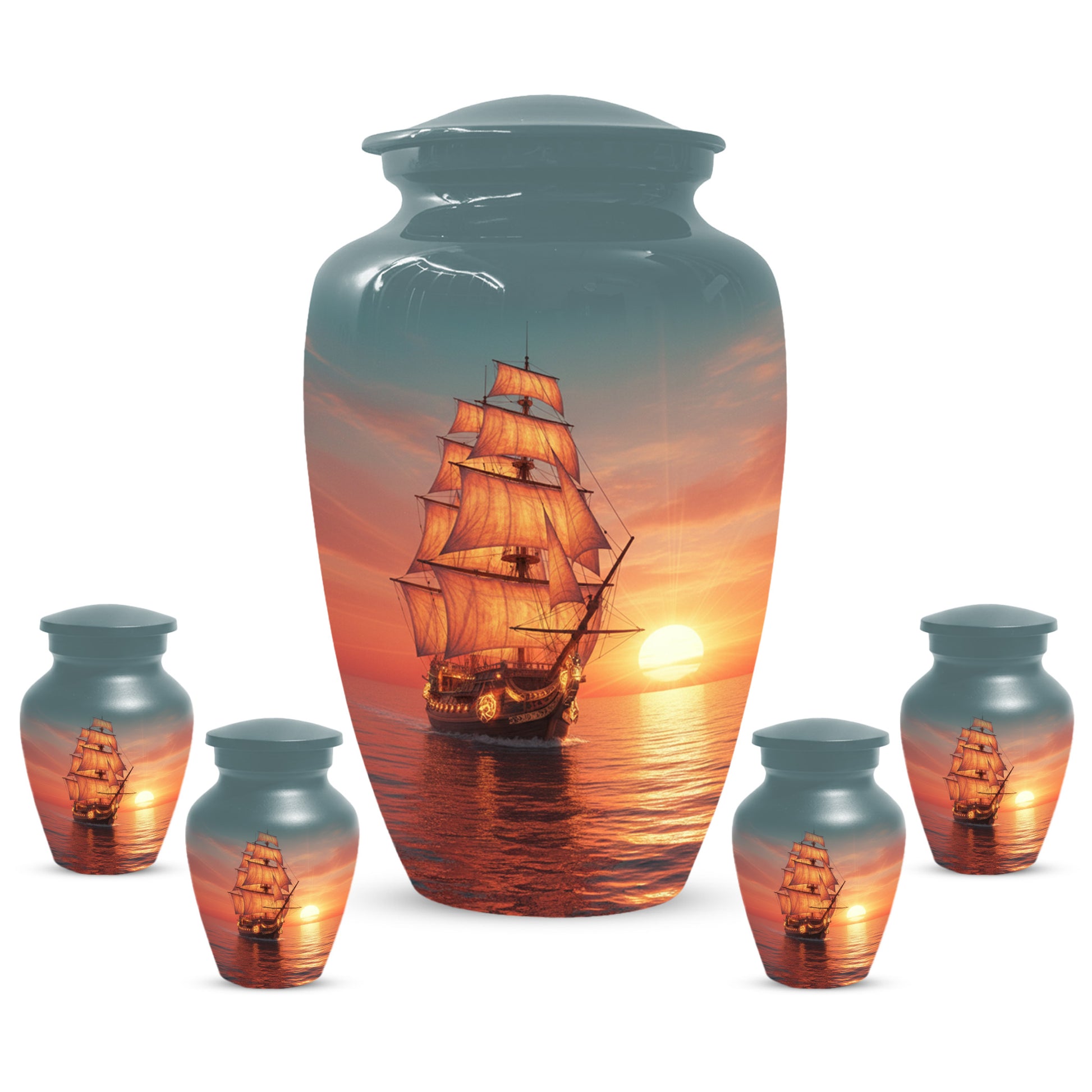 Sailing Ship Urns for Dad – Personalized KLeepsake for Dad | Nautical Memorial Urn for Father Ashes