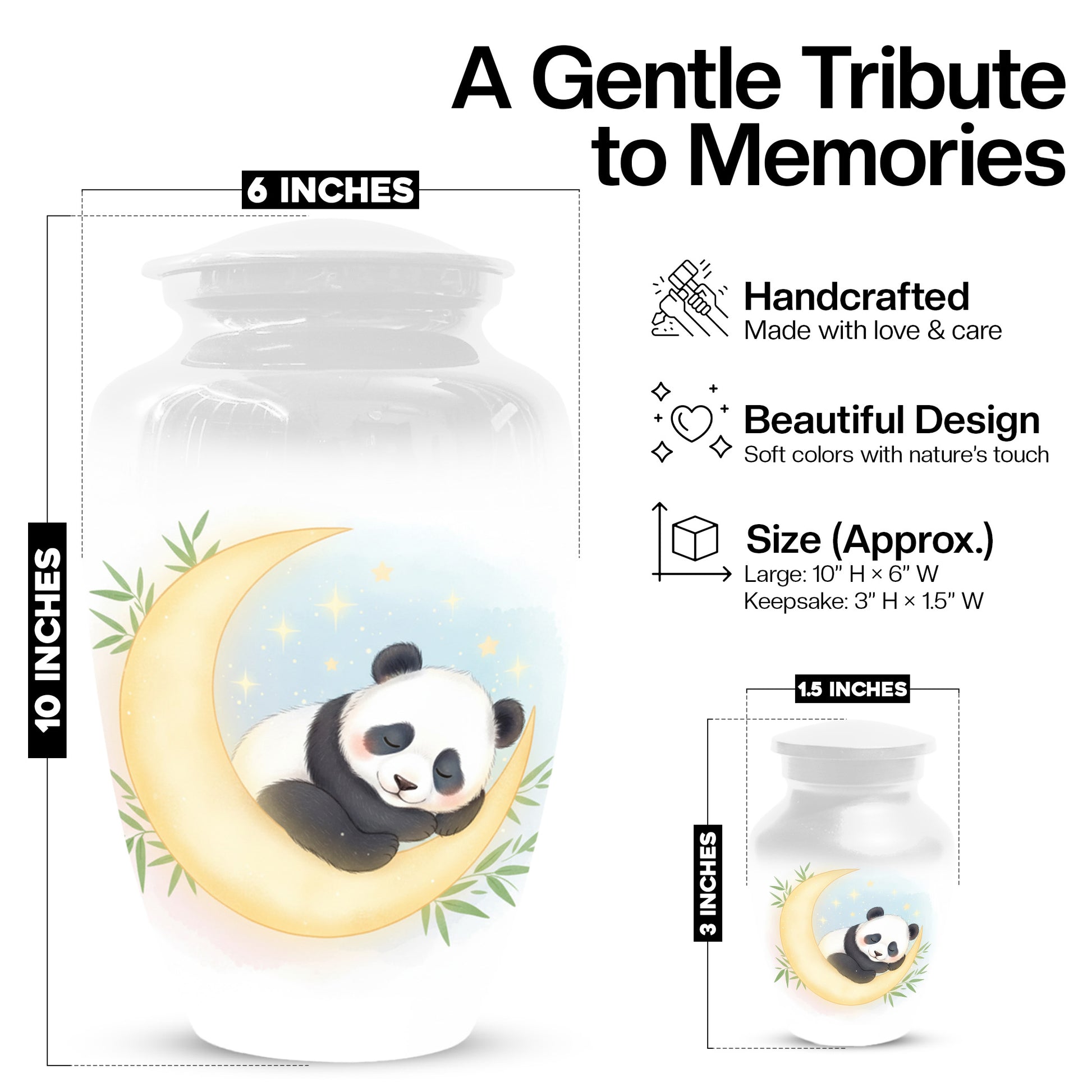 Sleeping Panda Urn for Mom – Cremation Urns for Mother Ashes