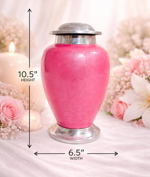 Pink Urn For Human Ashes - Personalized Large Cremation Urns For Adults