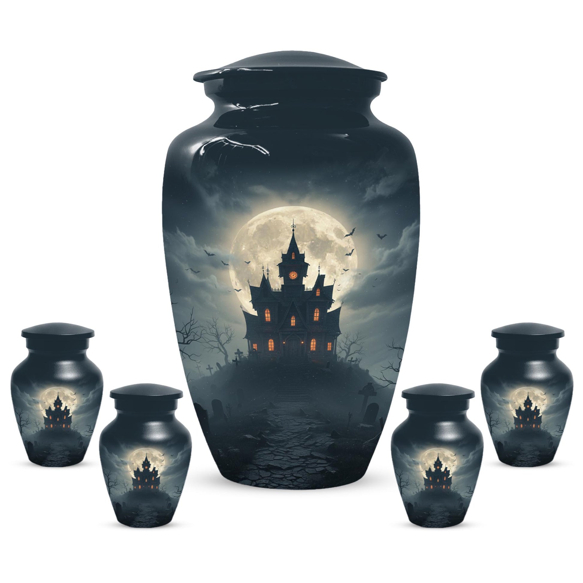 Halloween Urn | Personalized Urns for Burial & Dad’s Ashes | Custom Mini Keepsake