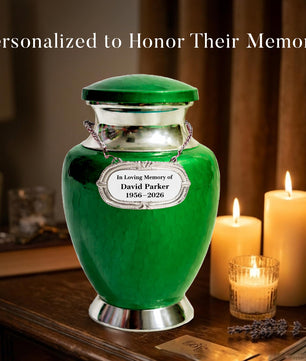 Art Urn for Ashes Adult Male, Color Customization Urns for Human Ash, (Color Theme, Variation 01)