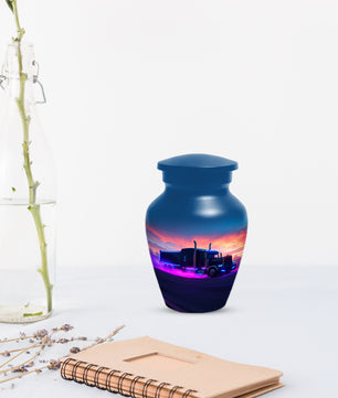 Personalized Semi Truck Urn for Dad – Custom Truck Driver Cremation Urns for Ashes