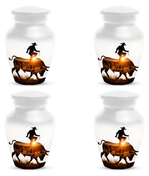 Western Cowboy memorial Urn for Dad - Cowboy Cremation Urns for Men