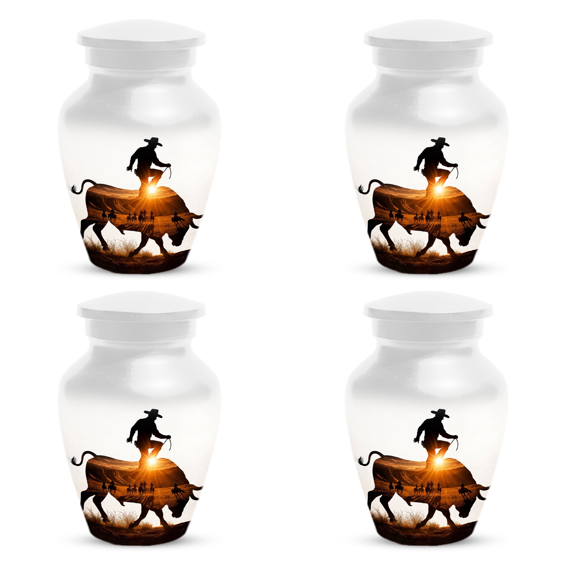 Western Cowboy memorial Urn for Dad - Cowboy Cremation Urns for Men