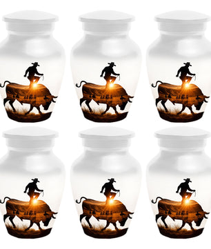 Western Cowboy memorial Urn for Dad - Cowboy Cremation Urns for Men