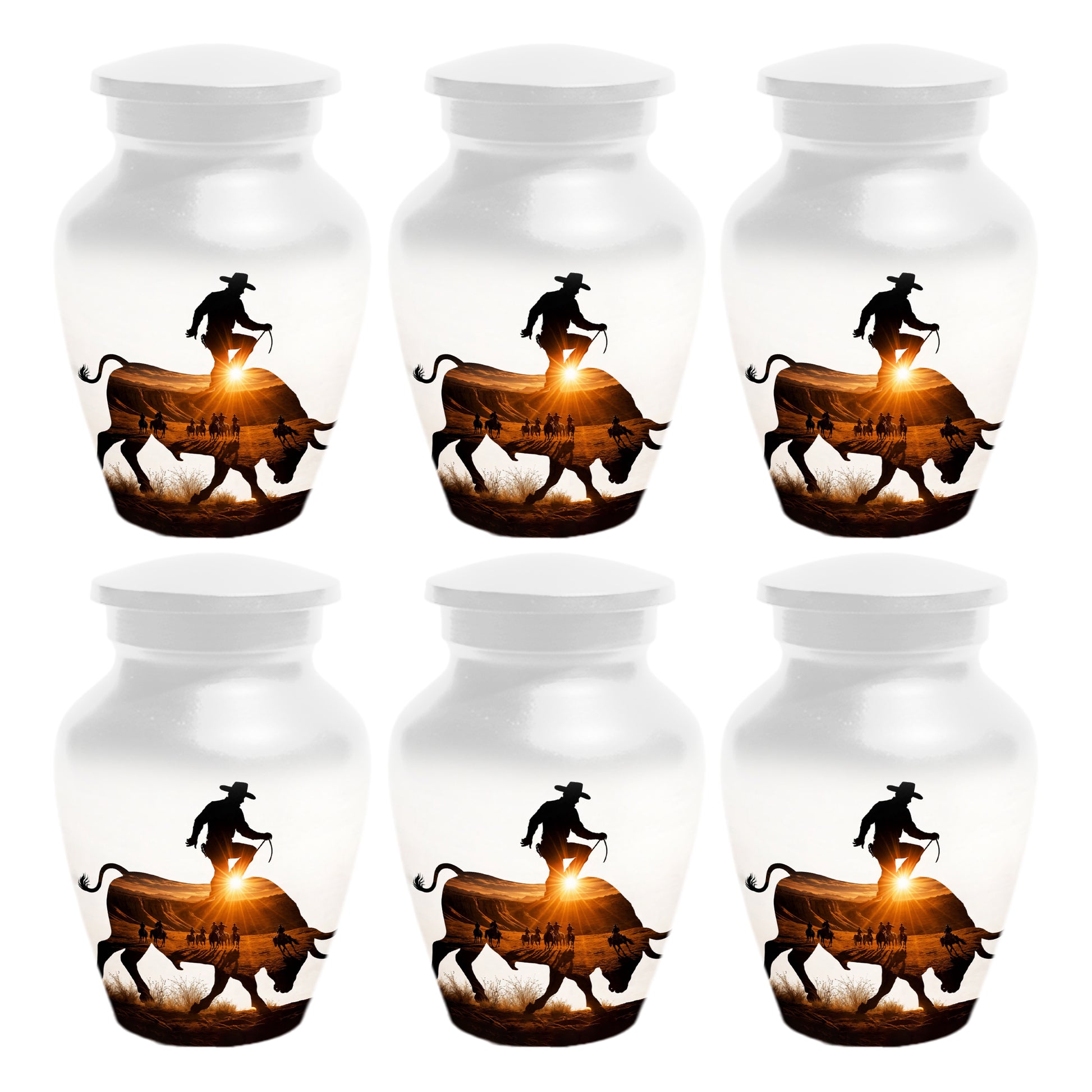 Western Cowboy memorial Urn for Dad - Cowboy Cremation Urns for Men