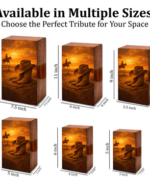 Dallas Cowboy Urn For Ashes Male - Wooden Cowboys Urns For Dad