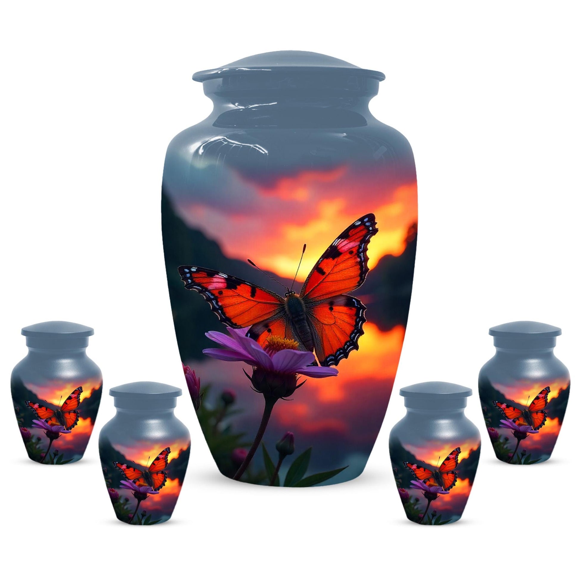 Monarch Butterfly Cremation Urn For Mother, Personalized Urns For Mom Ashes