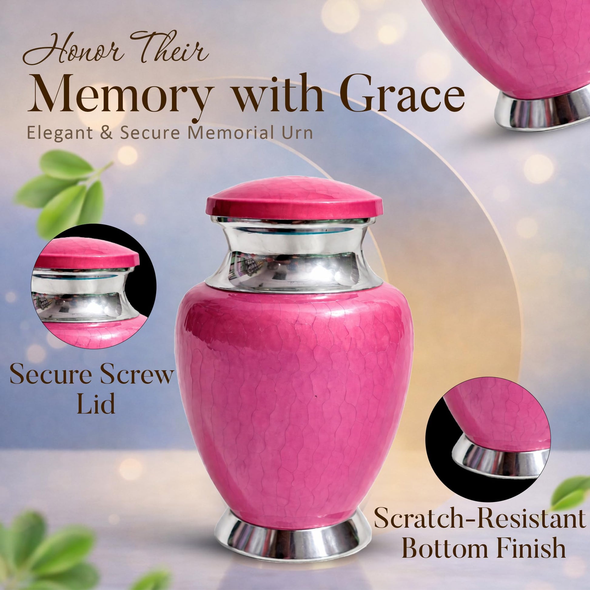 Art Urn for Ashes Adult Male, Color Customization Urns for Human Ash, (Color Theme, Variation 01)
