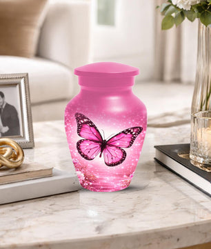 Butterfly Urn For Mom Ashes - Pink Cremation Urns For Adult Female
