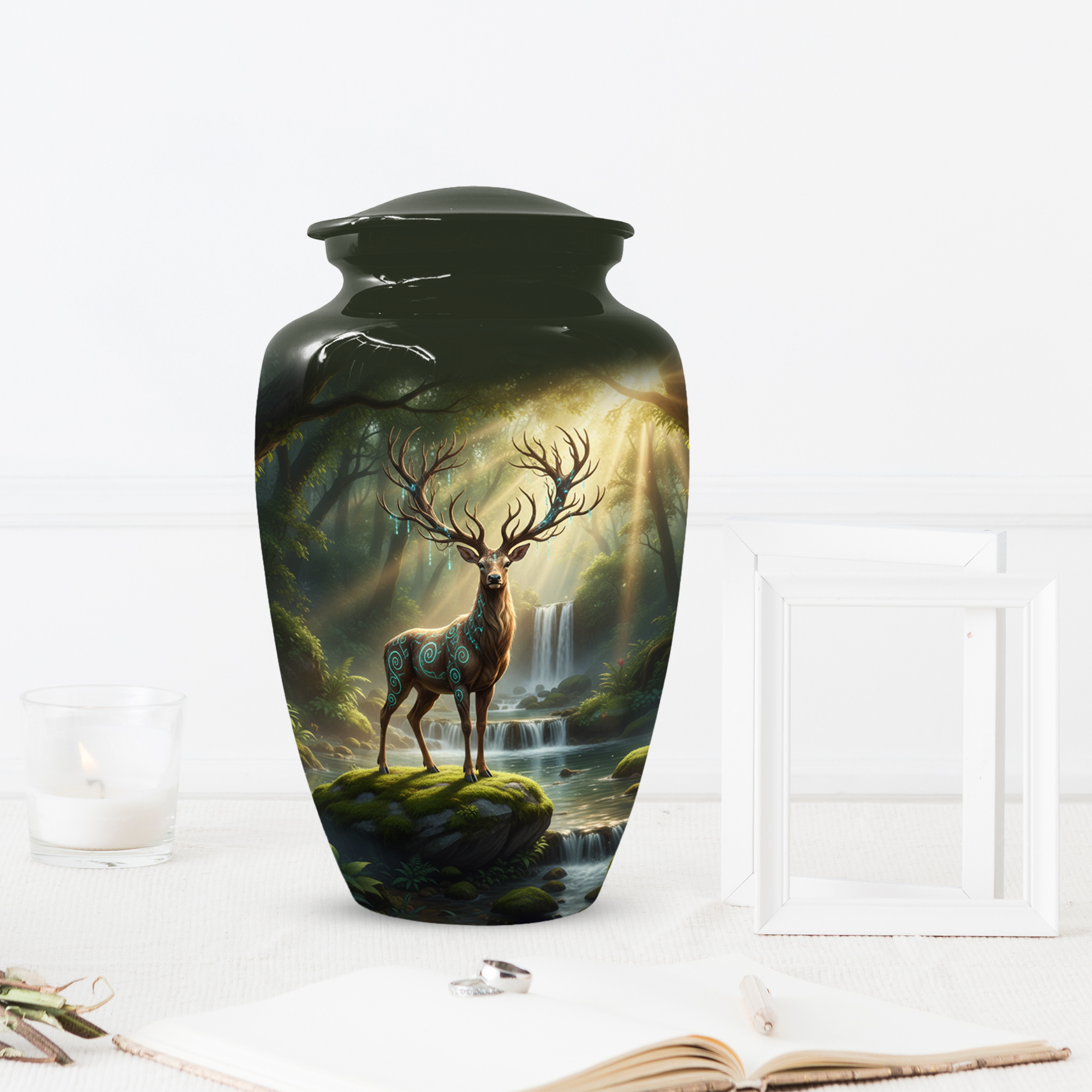 Majestic Deer Cremation Urn for Ashes – Forest Wildlife Adult Funeral Urns