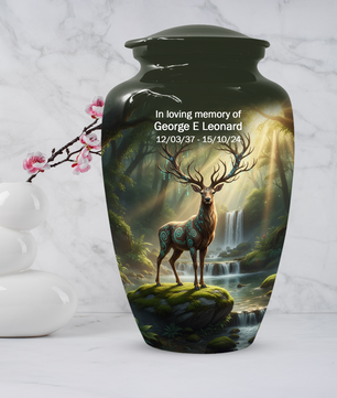 Majestic Deer Cremation Urn for Ashes – Forest Wildlife Adult Funeral Urns